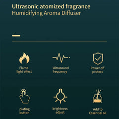 Aroma Diffuser LED Ultrasonic Flame Humidifier